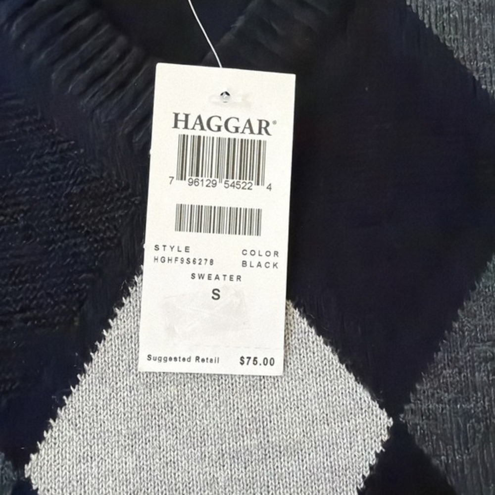 Haggar Men's Argyle Sweater S NWT 75.00. 762 - Picture 3 of 13